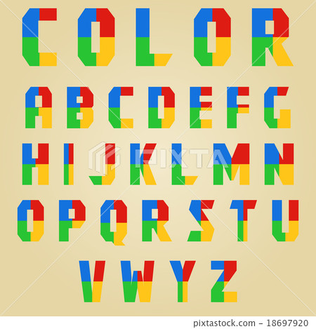 abstract color alphabet - Stock Illustration [18697920] - PIXTA