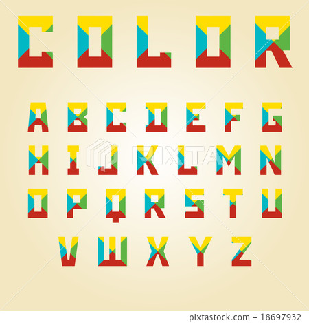 abstract color alphabet  18697932