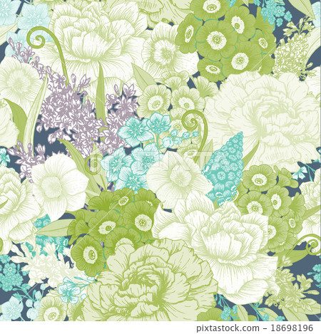 Hand drawn floral pattern Hand drawn floral pattern 18698196