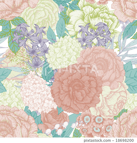Hand drawn floral pattern 18698200