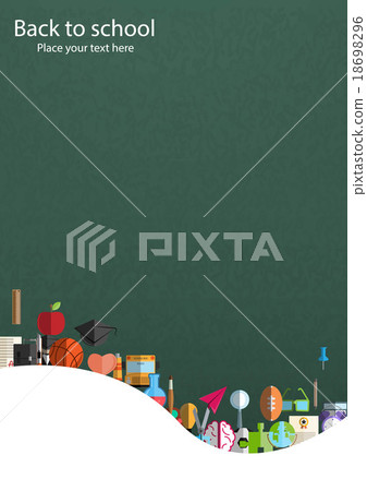 seamless pattern with colorful school icons 18698296