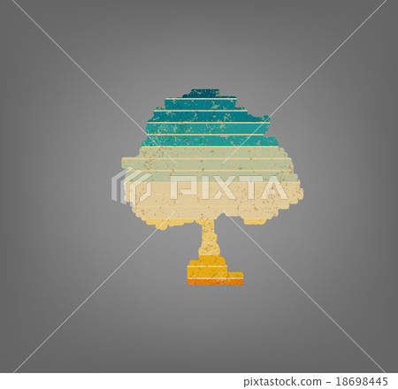 Tree Eco Font vector Summer vintage 18698445