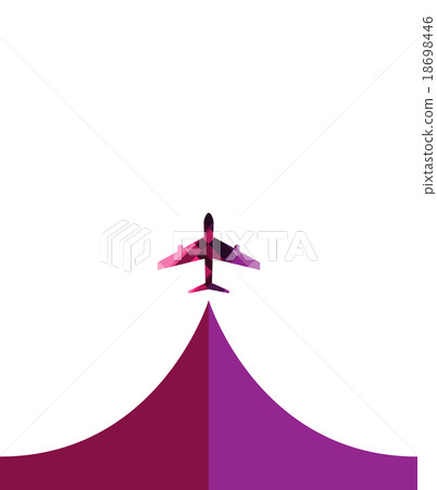 white silhouette of airplane 18698446