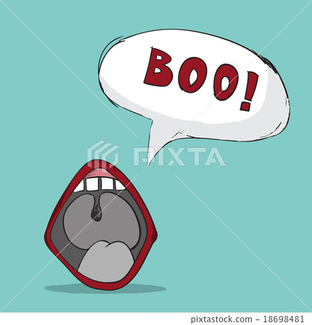 Sketchy cartoon monster scaring Sketchy cartoon monster scaring 18698481