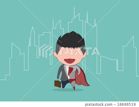 Businessman and superbusiness cute 18698519