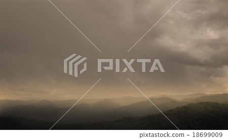 landscape mountain and warm light in nature 18699009