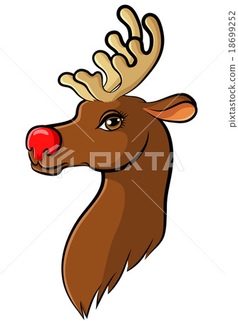 Cartoon muzzle reindeer 18699252