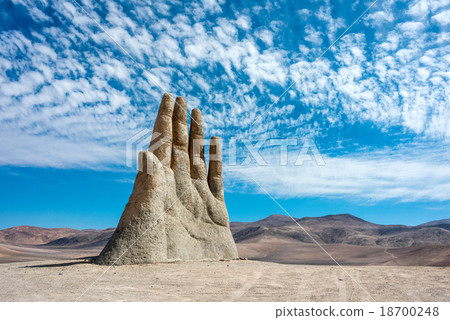 Hand Sculpture, the symbol of Atacama Desert Chile Hand Sculpture, the symbol of Atacama Desert Chile 18700248