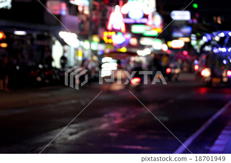 Road of blurry bokeh abstract background. Road of blurry bokeh abstract background. 18701949
