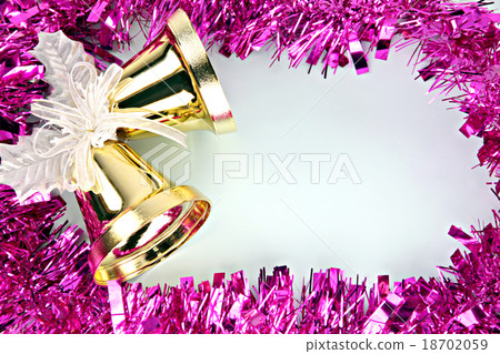 Decorations pink ribbon for Christmas and New Year. 18702059