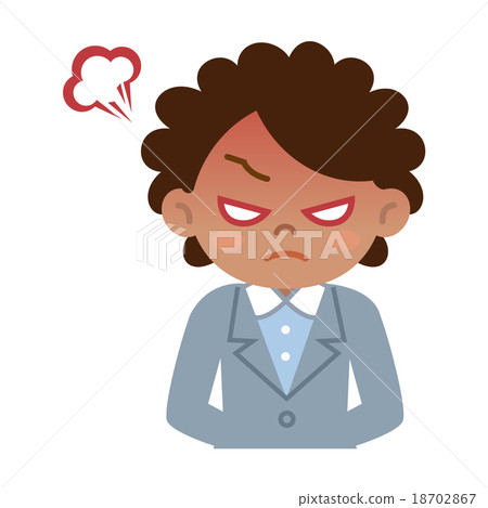 Angry young black business woman 18702867