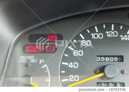 Car dashboard warning lights symbols 18703590