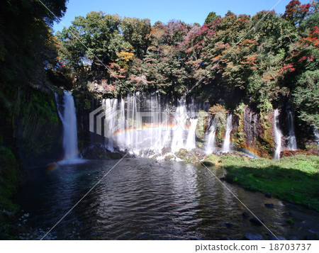 Fujinomiya市的Shiraito瀑布 18703737