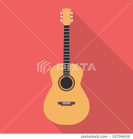 Acoustic guitar - Stock Illustration [18704608] - PIXTA
