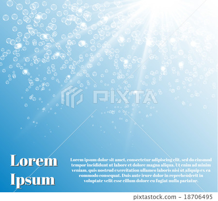 bubbles with Light rays 18706495