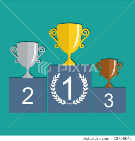 Gold, Silver and Bronze Trophy  18706643