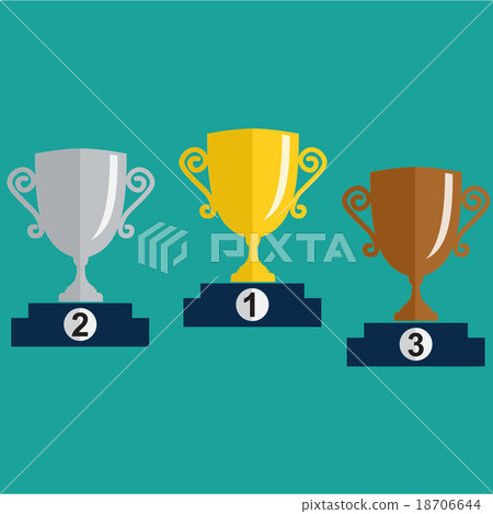 Gold, Silver and Bronze Trophy  18706644