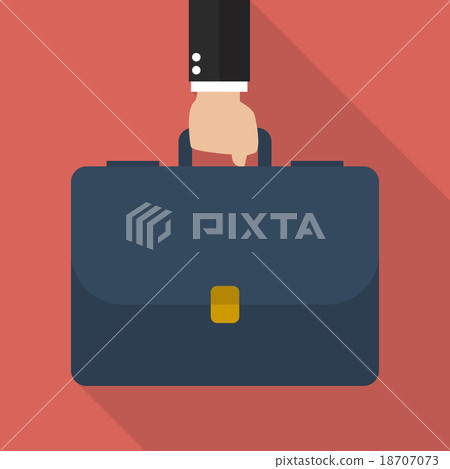 Businessman hand holding briefcase - Stock Illustration [18707073] - PIXTA