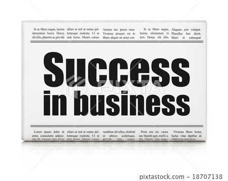Finance concept: newspaper headline Success In 18707138