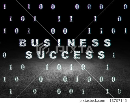 Business concept: Business Success in grunge dark 18707143