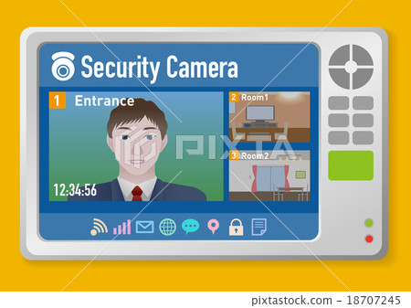In Home Display (IHD) and Surveillance Camera Image Illustration In Home Display (IHD) and Surveillance Camera Image Illustration 18707245