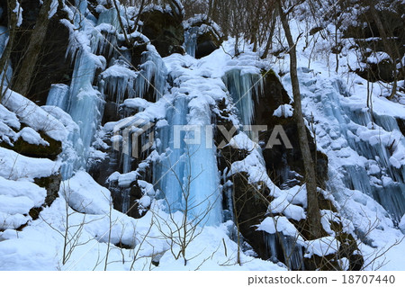 Aomori prefecture Towada Oirase Stream ice column of Ma Gate Rock 18707440