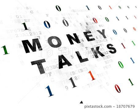 Finance concept: Money Talks on Digital background 18707679