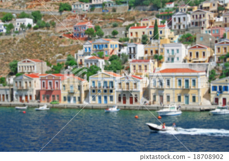Greece. Island Symi. In blur style 18708902