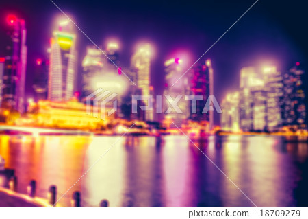 Blurry of city at night 18709279