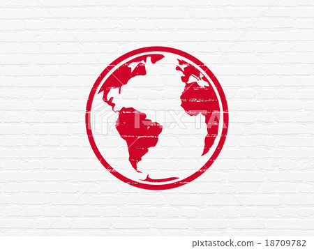 Learning concept: Globe on wall background Learning concept: Globe on wall background 18709782