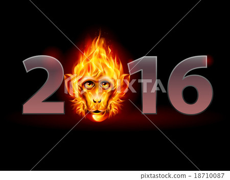 Fire Monkey - Stock Illustration [18710087] - PIXTA