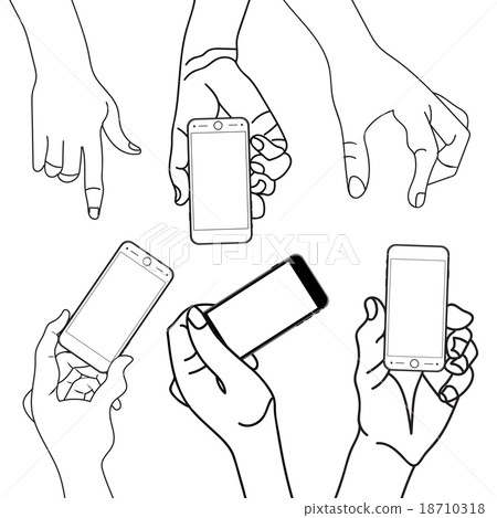 Hand holding Touch mobile smart phone Hand holding Touch mobile smart phone 18710318