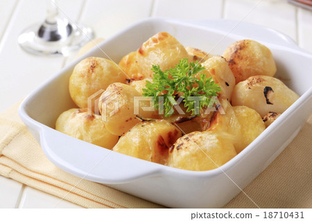 Cheese coated potatoes Cheese coated potatoes 18710431