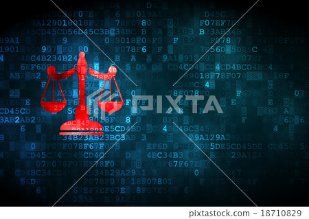 Law concept: Scales on digital background 18710829