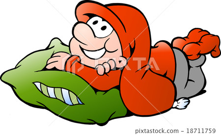 Vector illustration of elf who relaxes Vector illustration of elf who relaxes 18711759