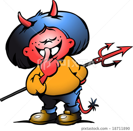 Vector illustration of an Cute Devil Girl Vector illustration of an Cute Devil Girl 18711890