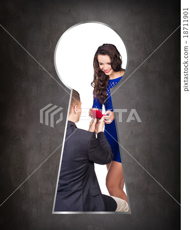 Someone peeking through the keyhole 18711901