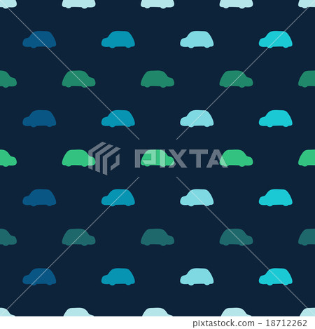 Silhouettes colored cars clouds seamless vector Silhouettes colored cars clouds seamless vector 18712262