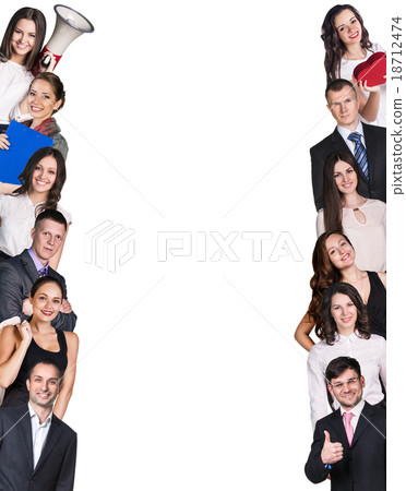 Range of business people in the angle Range of business people in the angle 18712474