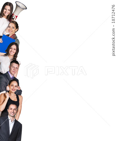 Range of business people in the angle Range of business people in the angle 18712476