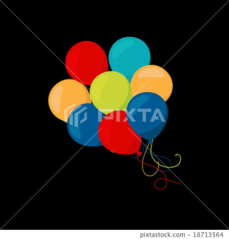 Holiday banners with colorful balloons. Vector. Holiday banners with colorful balloons. Vector. 18713564