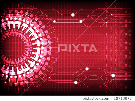 Red Technology Number Background 18713972