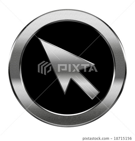 cursor icon silver, isolated on white background - Stock Illustration ...