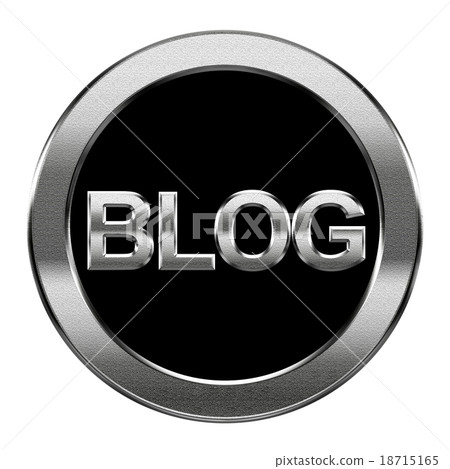 Blog icon silver, isolated on white background 18715165