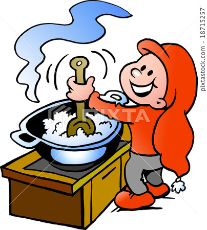 Happy Christmas Elf cooking Food Happy Christmas Elf cooking Food 18715257
