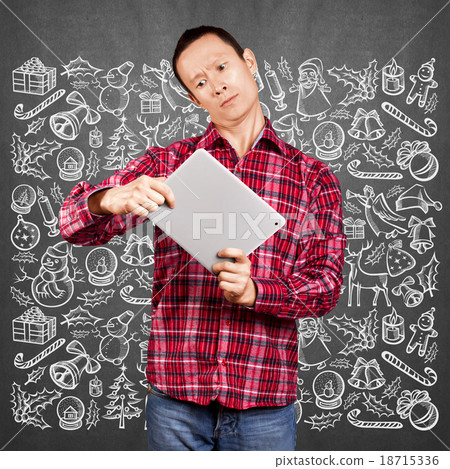 Man Looking For Christmas Gifts Man Looking For Christmas Gifts 18715336