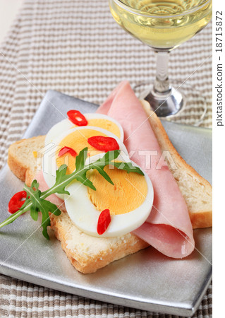 Open faced sandwich 18715872