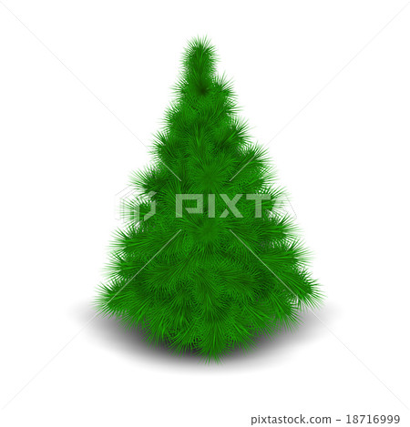 Christmas tree isolated on white background - Stock Illustration ...