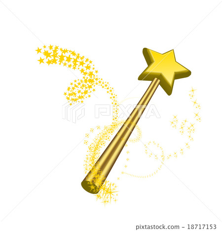 Magic wand vector illustration on white 18717153