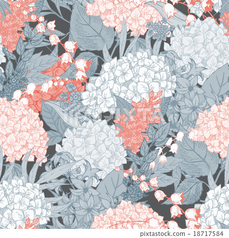 Hand drawn floral pattern 18717584
